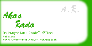 akos rado business card